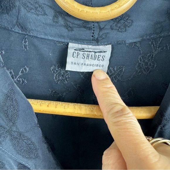 CP Shades black Embroidered Textured Floral midi dress - Picture 5 of 12